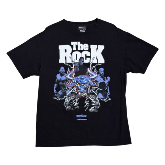 RARE WWE THE ROCK x THE HUNDREDS Limited Wrestlemania 40 Collab Tee Shirt Large - Picture 1 of 7